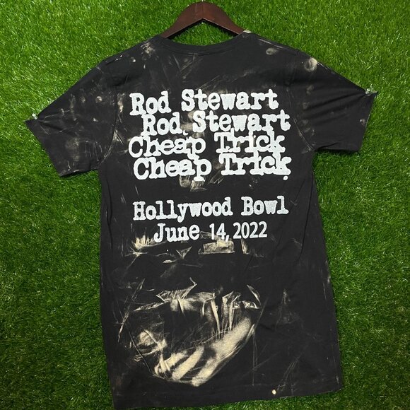 Rod Stewart Cheap Trick Rock Tour Tie-dye T-shirts size Small - Picture 6 of 6